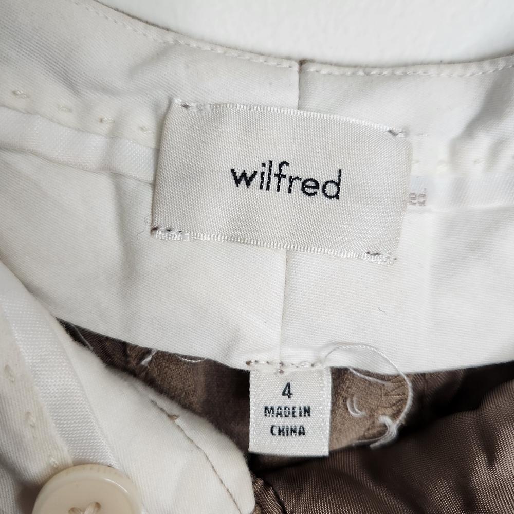Aritzia Wilfred Ibiza High Rise Pleated Trouser Pants Size 4 In Heather Bisque - Picture 14 of 16
